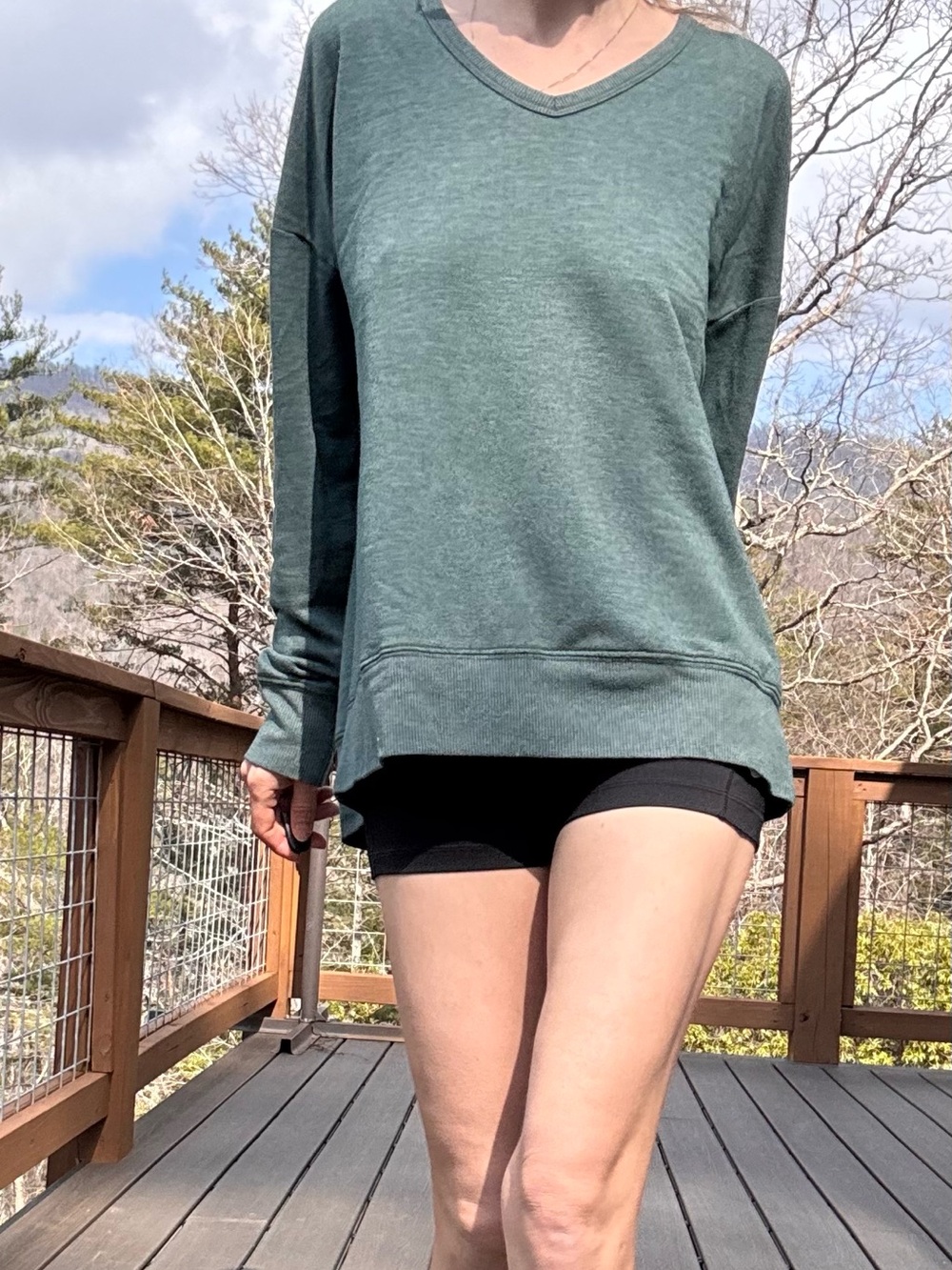Balance Collection Criss Cross Back Pullover Small